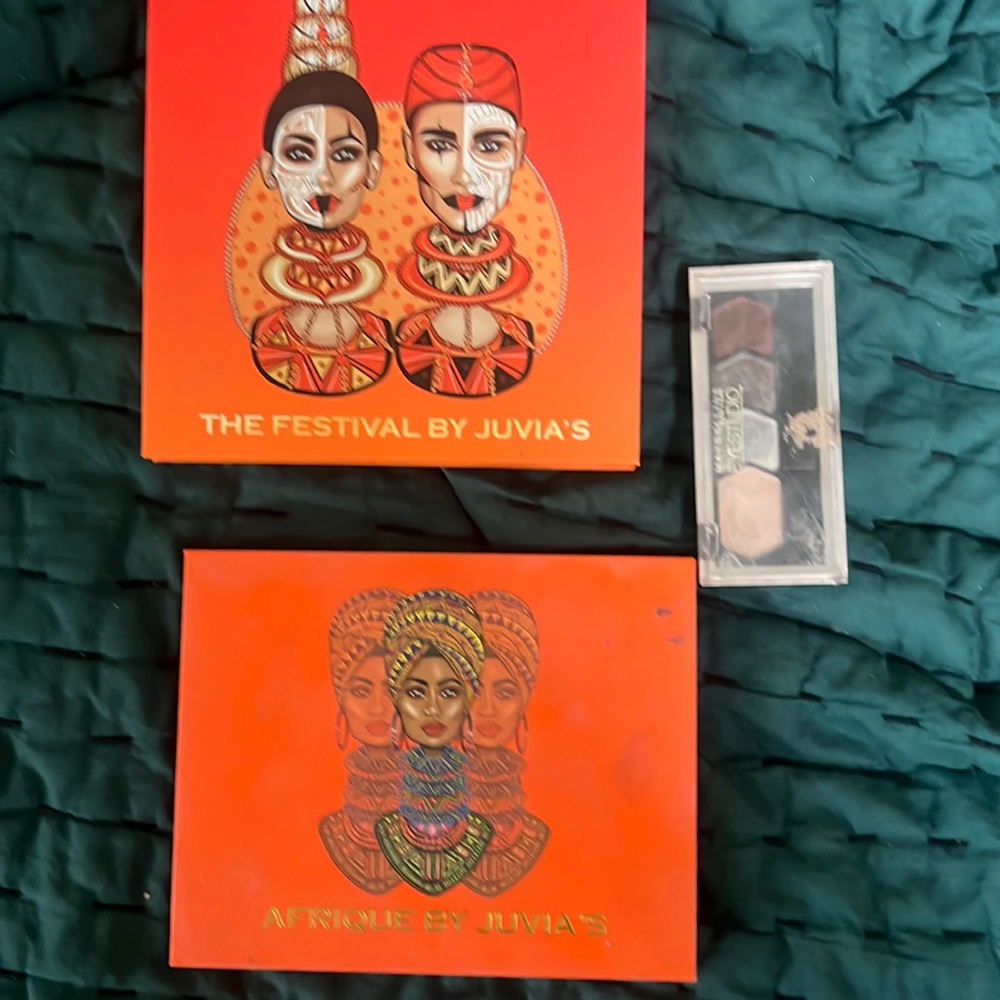 Juvias place & LE maybelline bundle  festival palette  Afrique Olive Martini